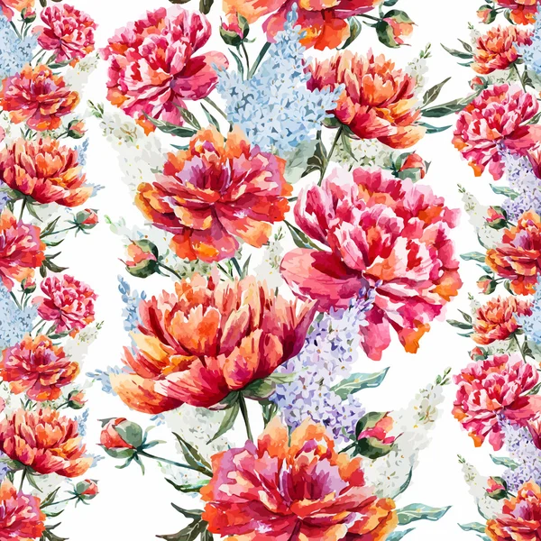 Padrão floral aquarela —  Vetores de Stock