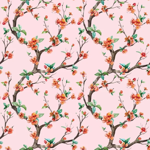 Aquarelle vecteur motif sakura — Image vectorielle