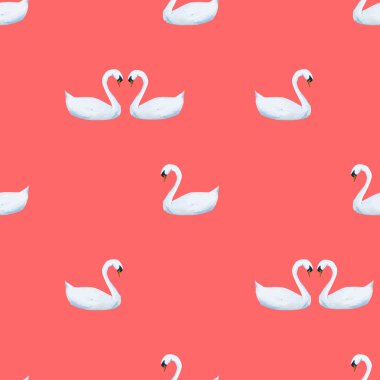 Suluboya kuğu desen