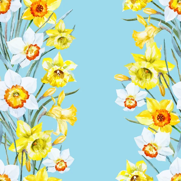 Aquarell Frühling florales Muster — Stockvektor