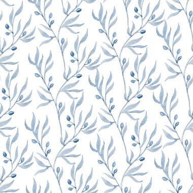 Raster suluboya çiçek desenli