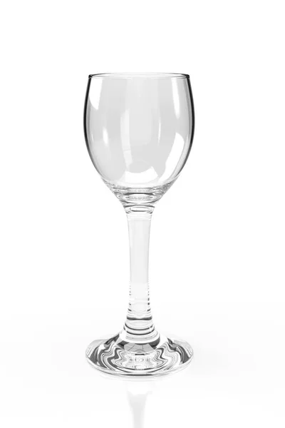 在白色背景上隔离的高杆上的伏特加酒杯 3D渲染 — 图库照片