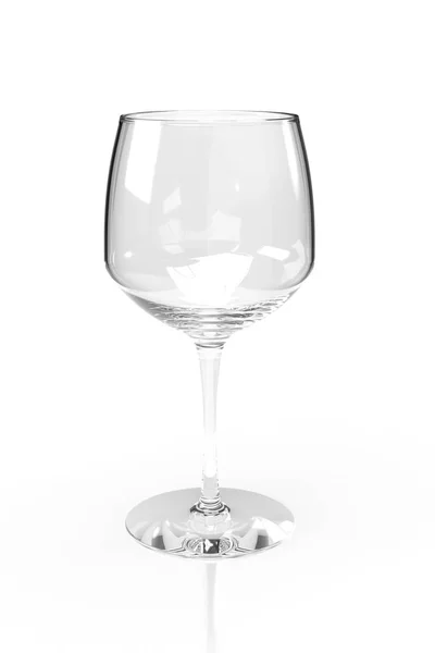 Empty Glass Isolated White Background Render — Stock Photo, Image