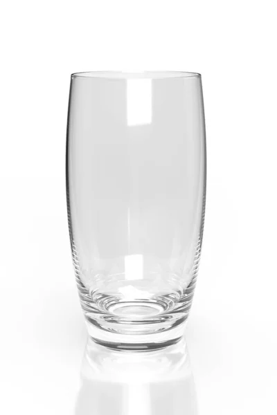 Een Leeg Glas Geïsoleerd Een Witte Achtergrond Render — Stockfoto