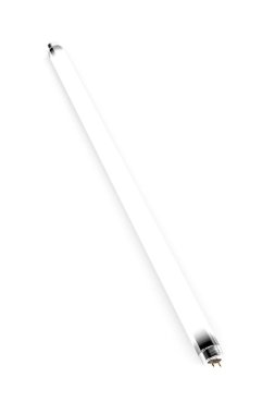 Neon lambası beyaz arkaplanda izole edildi - kopyalama alanı - 3d oluşturma