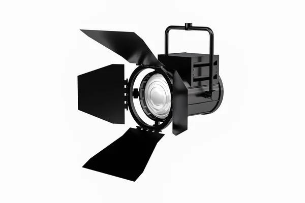 Stüdyo ışıkları beyaz arkaplanda izole edildi - 3d oluşturma