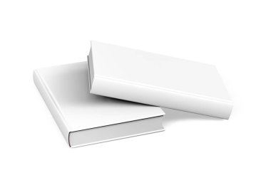 Kalın kitap modeli beyaz arkaplanda izole edildi - 3d oluşturma