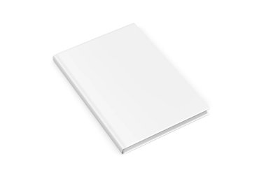 İnce kitap modeli beyaz arkaplanda izole edildi - 3d oluşturma