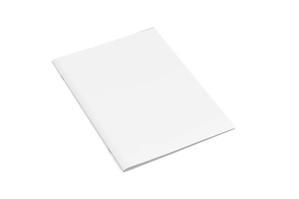 Sottile Libro Rivista Mockup Isolato Sfondo Bianco Rendering — Foto Stock