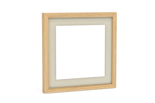 Wooden Photo Frame Mockup Isolated White Background Perspective View Copy — Stock Photo, Image