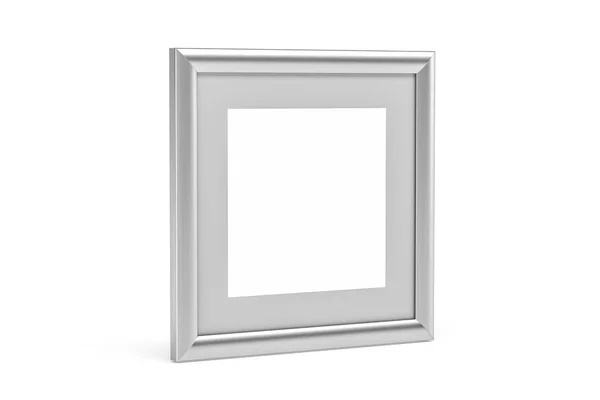 Aluminum Photo Frame Mockup Isolated White Background Perspective View Copy — Stock Photo, Image