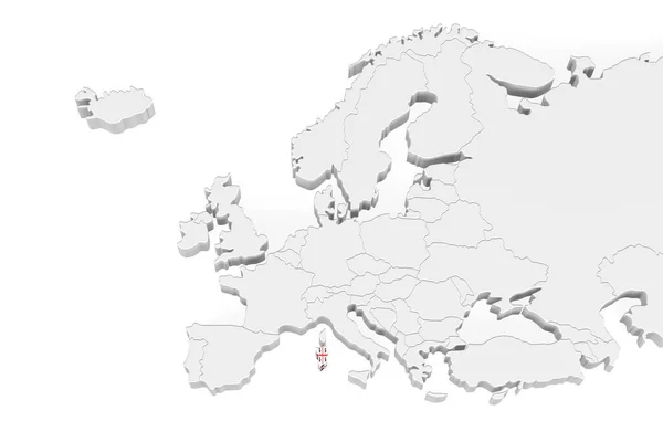 Európa Térkép Jelölt Határokkal Szardínia Szardínia Zászlóval Jelölt Területe Fehér — Stock Fotó