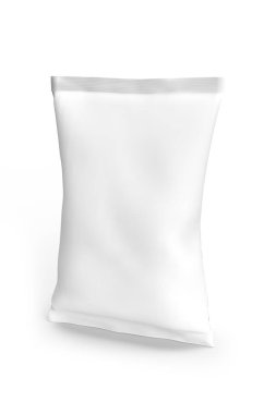 Gıda çantası modeli beyaz arkaplanda izole edildi - 3B oluşturma