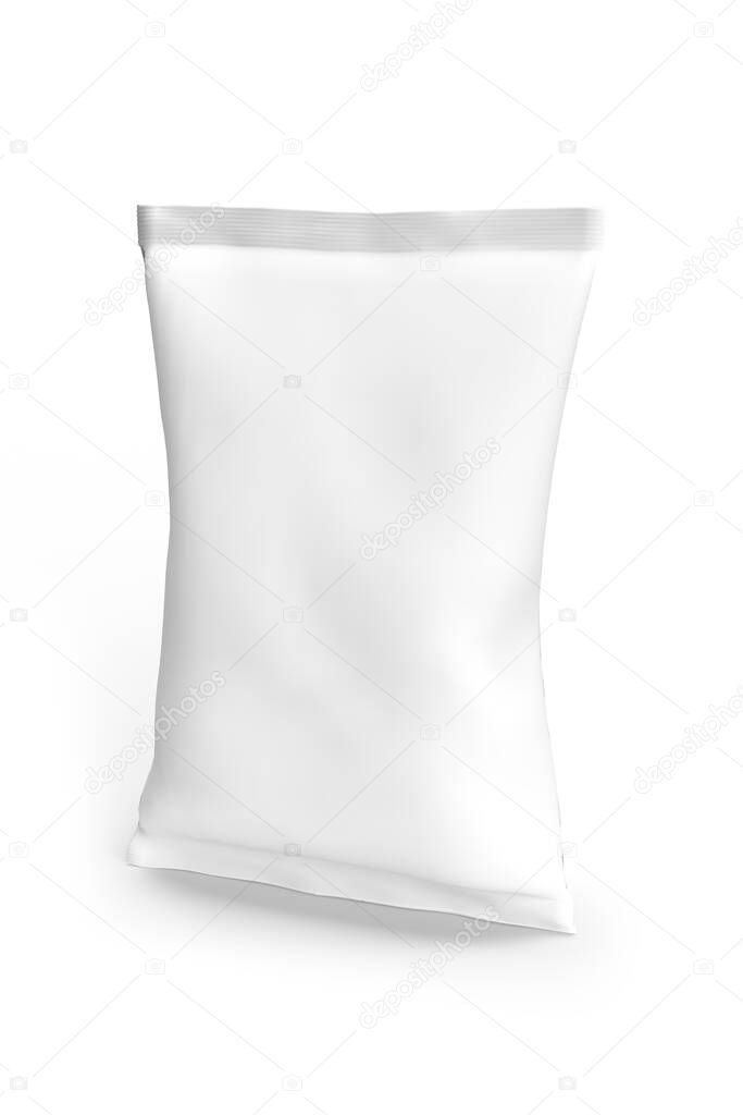 Food bag mockup isolated on white background - 3D render