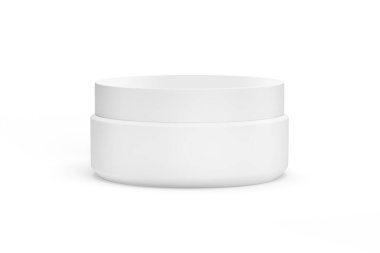 Kozmetik kavanozu modeli beyaz arkaplanda izole edildi - 3d oluşturma