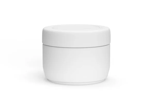 Mockup Vaso Cosmetico Isolato Sfondo Bianco Rendering — Foto Stock