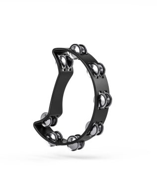 Beyaz arkaplanda siyah plastik tef - 3D görüntüleme