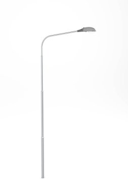 Beyaz arkaplanda izole edilmiş bir sokak lambası - 3B görüntüleme