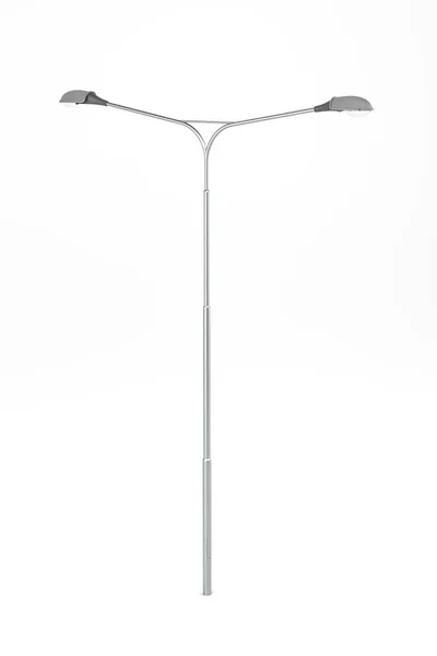 Beyaz arkaplanda izole edilmiş bir sokak lambası - 3B görüntüleme