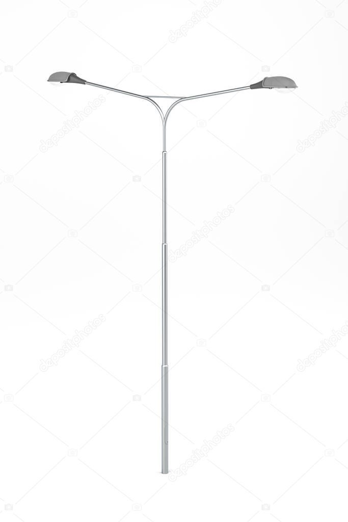 A street lamp isolated on a white background - 3D render