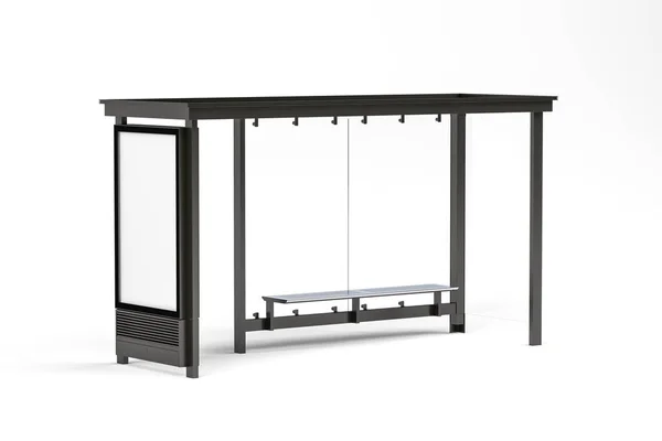 Otobüs durağı beyaz arkaplanda izole edildi - 3d render