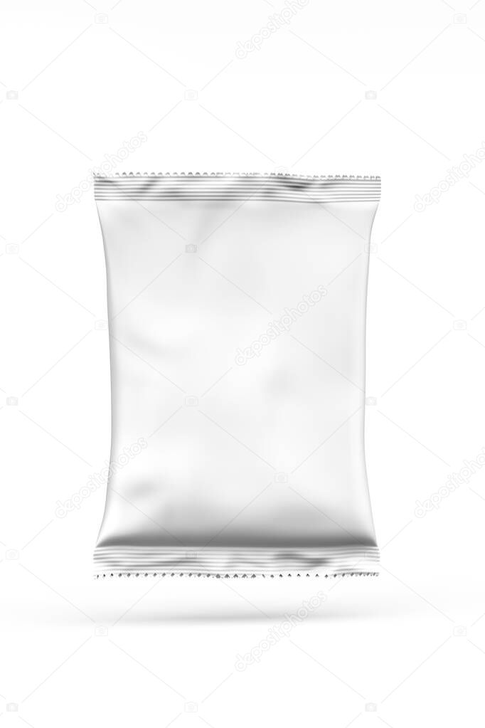 Food bag mockup on white background - 3D render