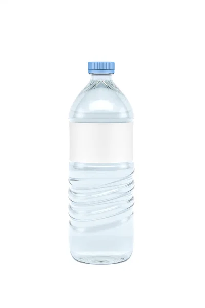 Plastic Waterfles Mockup Geïsoleerd Witte Achtergrond Render — Stockfoto