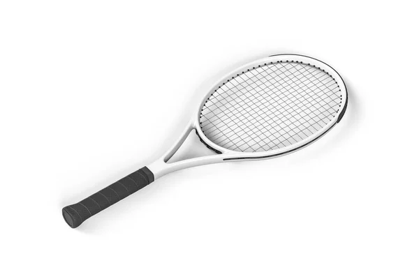 Raqueta Tenis Aislada Sobre Fondo Blanco Render — Foto de Stock