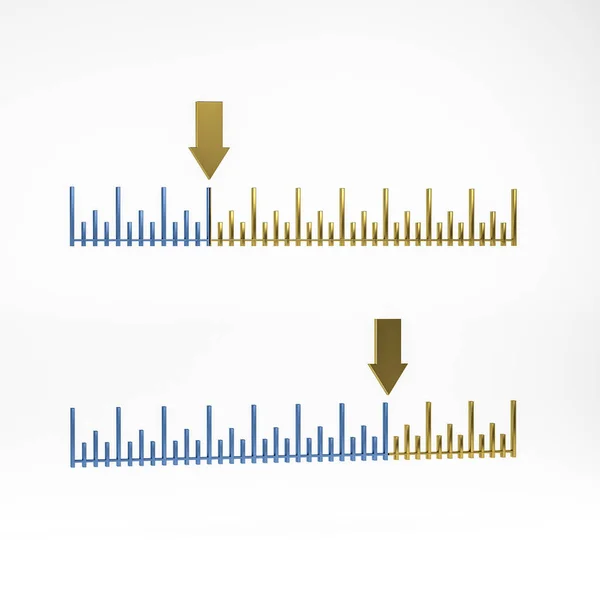 Skala Diagram Med Utrymme För Text Illustration Kopiera Utrymme — Stockfoto