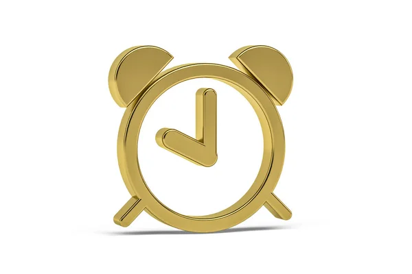 Beyaz arkaplanda izole edilmiş 3d alarm simgesi - 3B oluşturma