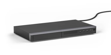 Disk oynatıcı beyaz arkaplanda izole edildi - 3d oluşturma