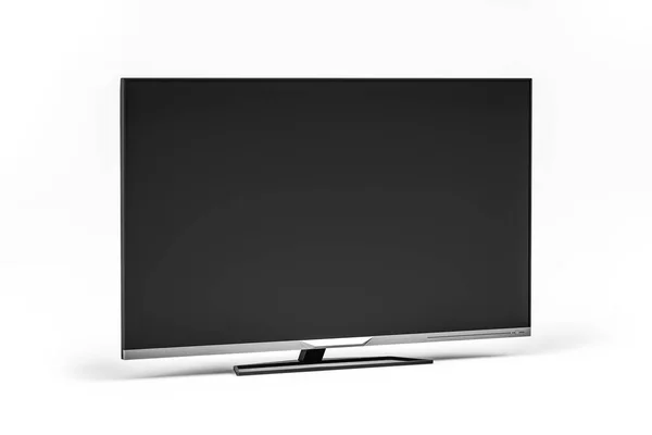 Widescreen Flat Screen Lcd Isolated White Background Render — Stock Photo, Image