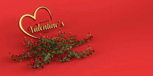 Golden Happy Valentine Day Inscrição Coração Lado Coração Encontra Grande — Fotografia de Stock