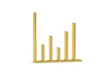 Beyaz arkaplanda izole edilmiş 3d grafik simgesi - 3d oluşturma