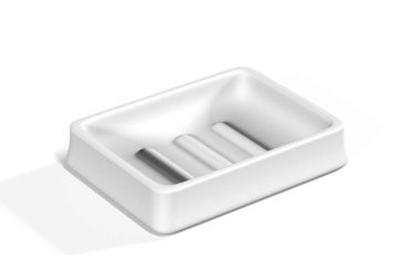 Sabun çanağı modeli beyaz arkaplanda izole edildi - 3d oluşturma