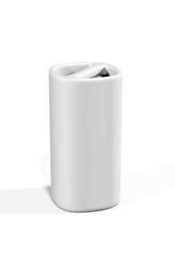 Diş fırçası tutacağı modeli beyaz - 3d render