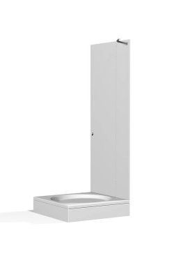 Duş kabini modeli beyaz arka planda izole edildi - 3d oluşturma