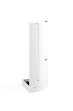 Duş kabini modeli beyaz arka planda izole edildi - 3d oluşturma