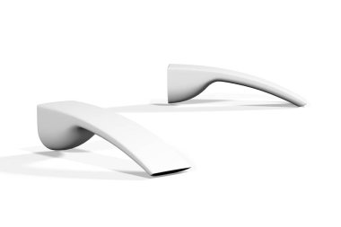 Banyo musluğu modeli beyaz bir arkaplanda izole edildi - fotorealistik 3d oluşturucu