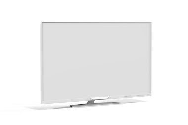 LCD TV maketi beyaz arkaplanda izole edildi - 3d oluşturma