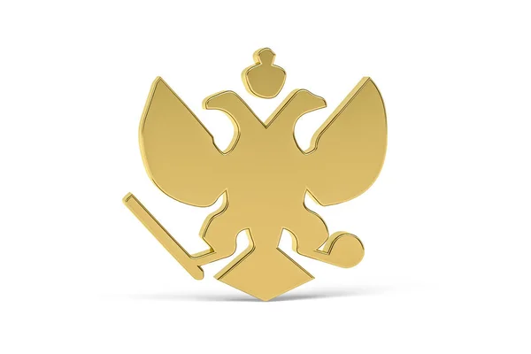 Golden Rysk Kultur Ikon Isolerad Vit Bakgrund Render — Stockfoto