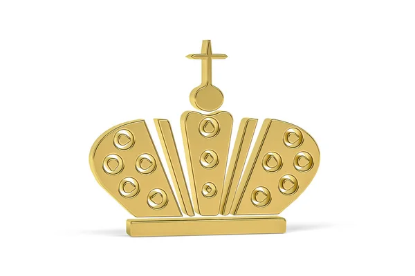 Golden Russische Cultuur Pictogram Geïsoleerd Witte Achtergrond Render — Stockfoto