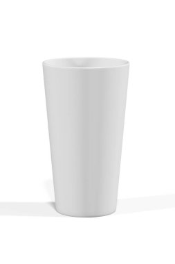 Beyaz arkaplanda izole edilmiş cam modelini iç - 3D görüntüleme