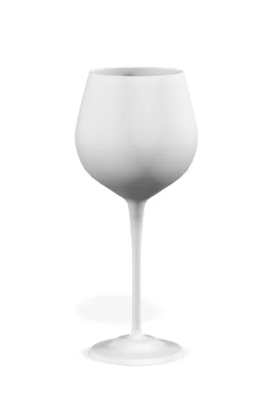 Modèle Verre Vin Isolé Sur Fond Blanc Rendu — Photo