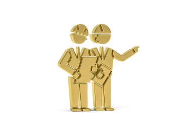 Beyaz arkaplanda izole edilmiş 3D oluşturucu simgesi - 3d oluşturma