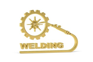 Beyaz arkaplanda izole edilmiş 3d kaynak simgesi - 3d oluşturma