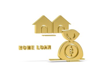 Beyaz arkaplanda izole edilmiş 3d finans simgesi - 3d oluşturma