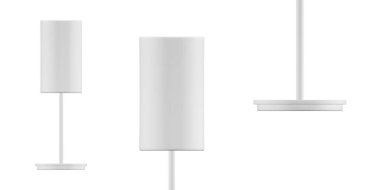 Masa lambası beyaz arkaplandaki modelleme - 3B görüntüleme