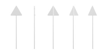 Beyaz arkaplanda uyarı işareti modeli izole edildi - 3d oluşturma