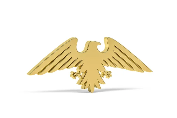 Goldener Adler Auf Weißem Hintergrund Renderer — Stockfoto